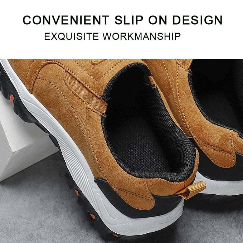 Men Warm Fur Boots Slip-on Premium Suede Orthopedic Shoes