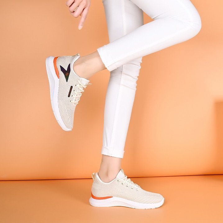 Women Platform Orthopedic Shoes Deodorization Mesh Lace-up Walking Sneakers