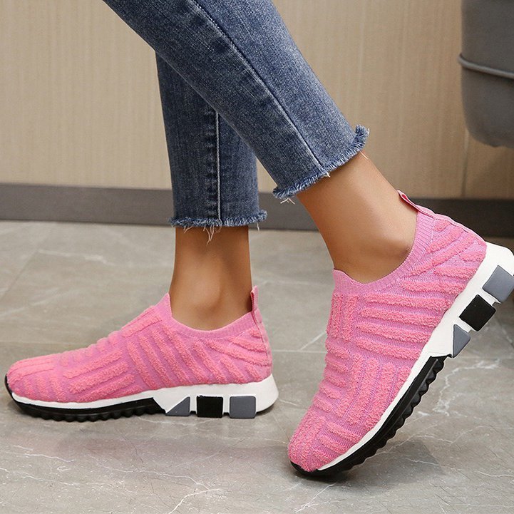 Women Orthopedic Shoes Knit Slip-on Comfy Leisure Sneakers