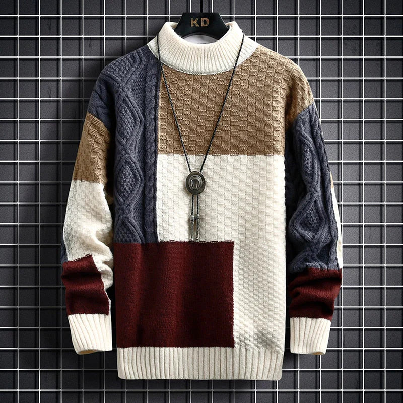 Retro Crewneck Sweater for Men