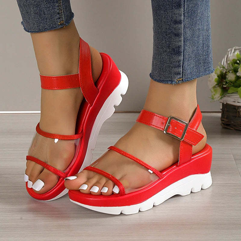 Arch Support Sandals Women Memory Foam Clear Ankle Strap EVA Plus Size Unique Summer