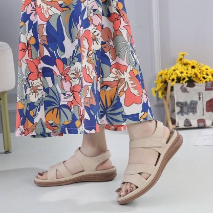 Women Orthopedic Sandals Hook&loop Ankle Strap Arch Support Basic Walking Summer