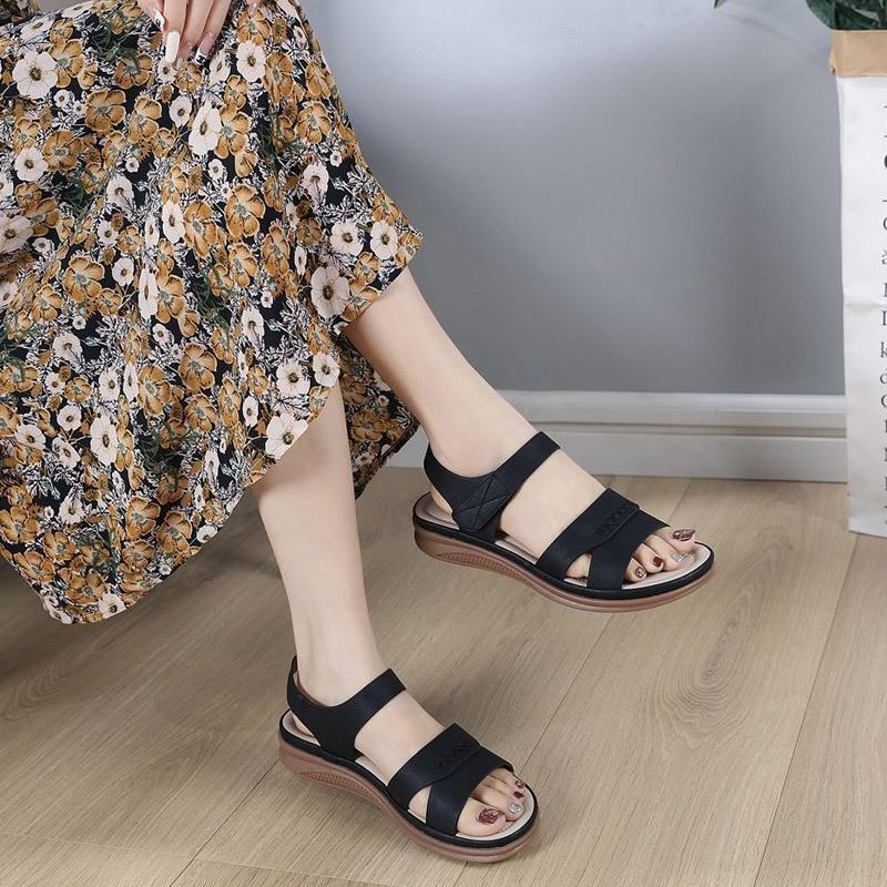 Women Orthopedic Sandals Hook&loop Ankle Strap Arch Support Basic Walking Summer