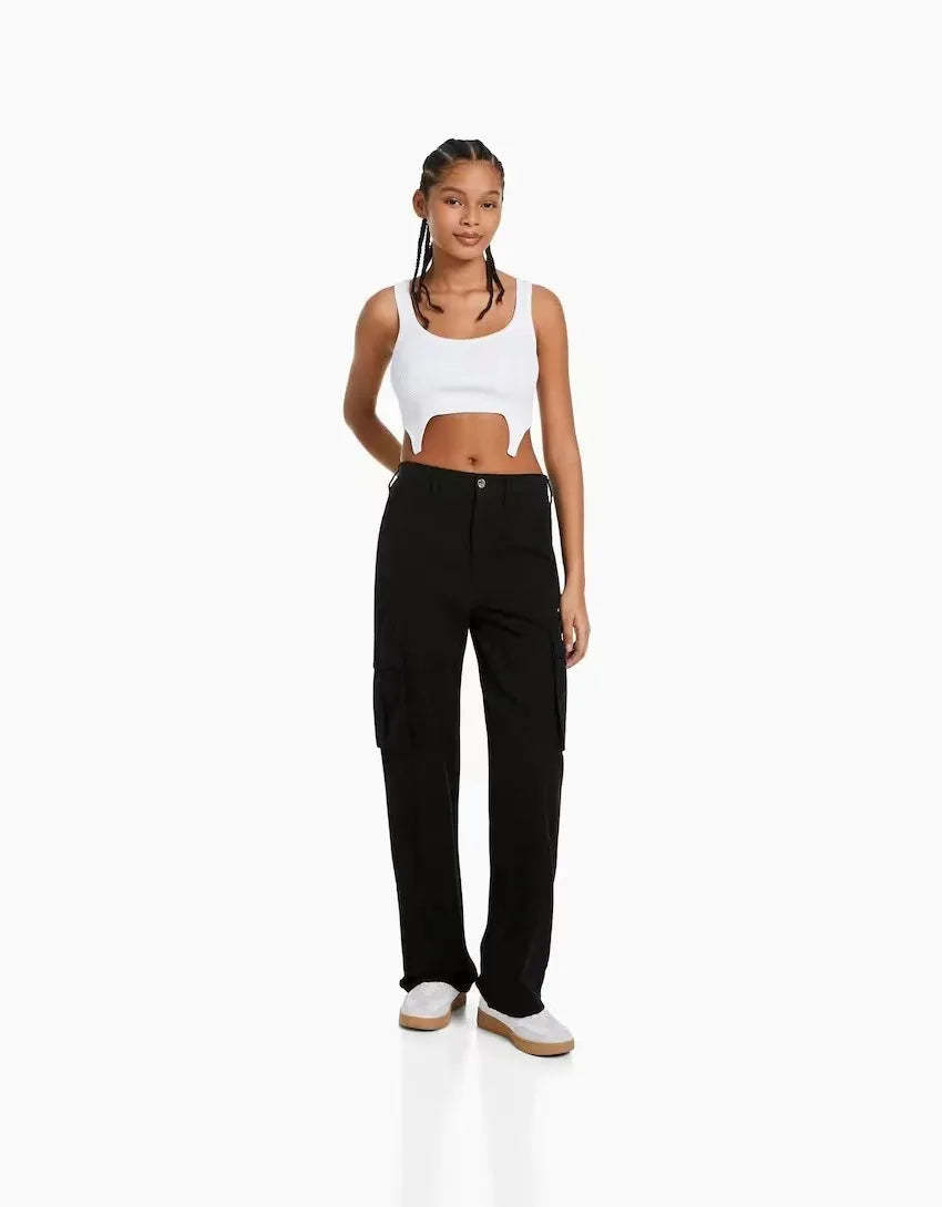 Adjustable Waist Cargo Pants