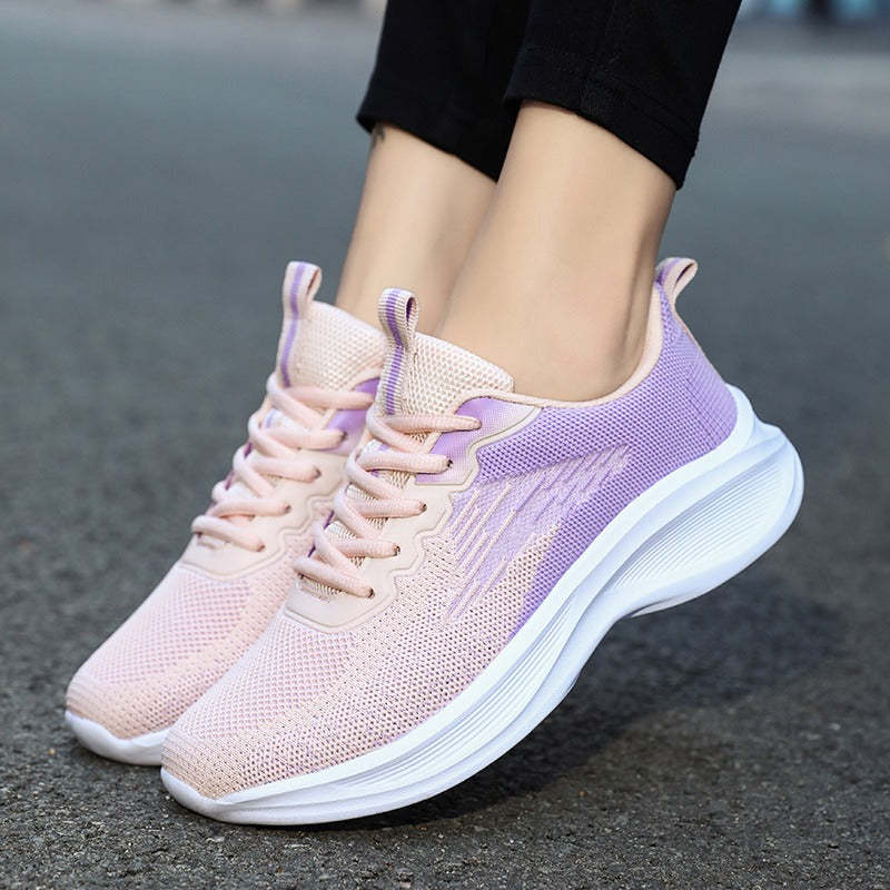 Women Orthopedic Shoes Thick Sole Gradient Colorful Sports Sneakers