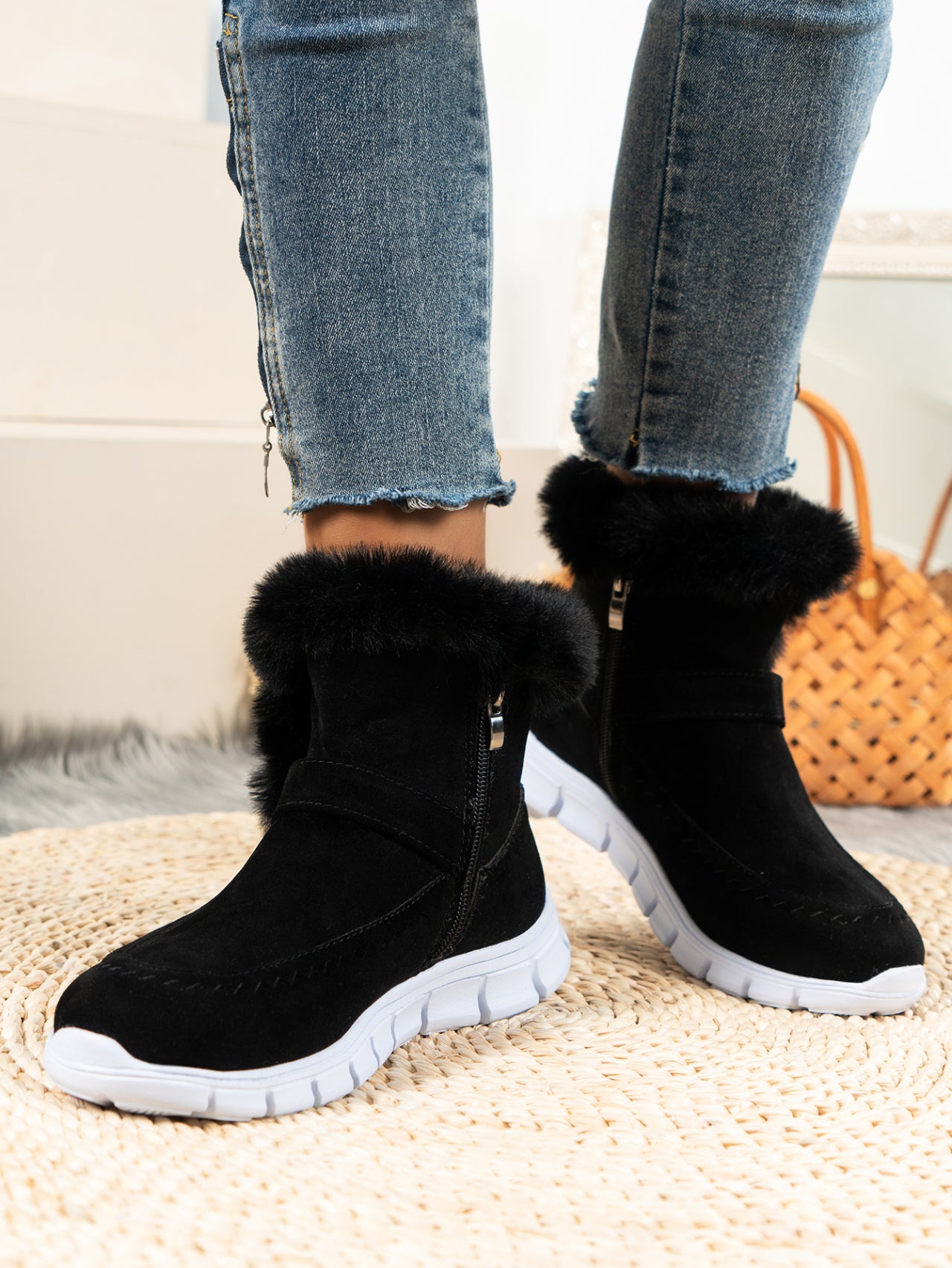 Orthopedic Women Boots Winter Fur Lining Extra Comfortable Warm Fashion Snow Boots