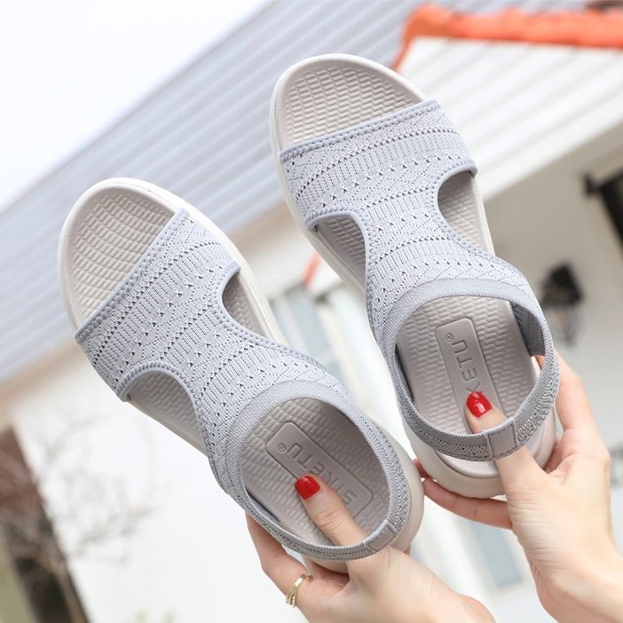 Women Walking Orthopedic Sandals Mesh Hollow Out Trendy Summer Sandals