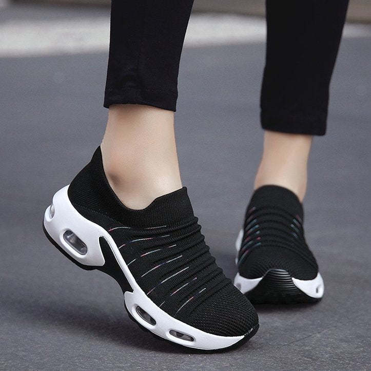 Orthopedic Shoes Women Breathable Slip-on Sneakers Air Cushion Mesh Leisure