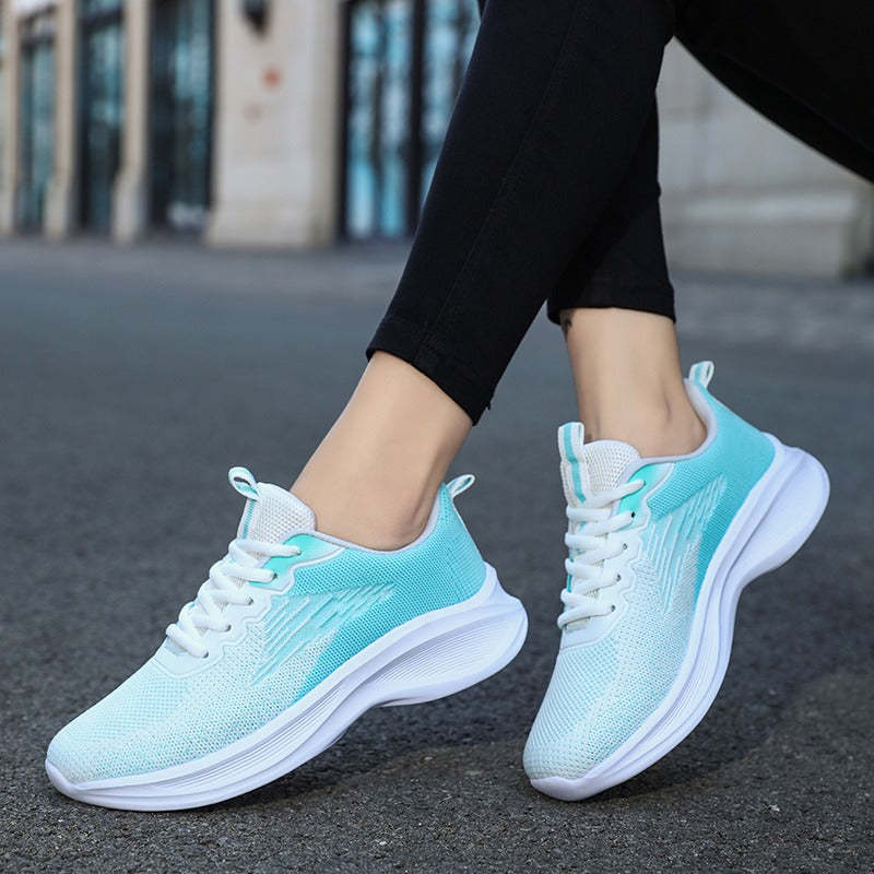 Women Orthopedic Shoes Thick Sole Gradient Colorful Sports Sneakers