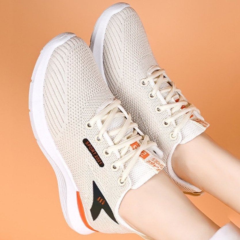 Women Platform Orthopedic Shoes Deodorization Mesh Lace-up Walking Sneakers