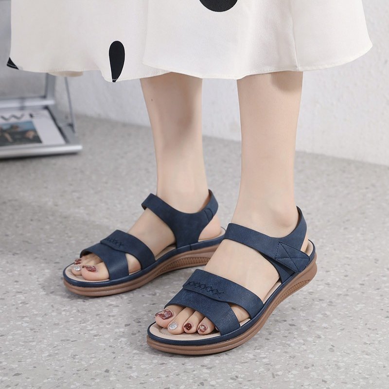 Women Orthopedic Sandals Hook&loop Ankle Strap Arch Support Basic Walking Summer
