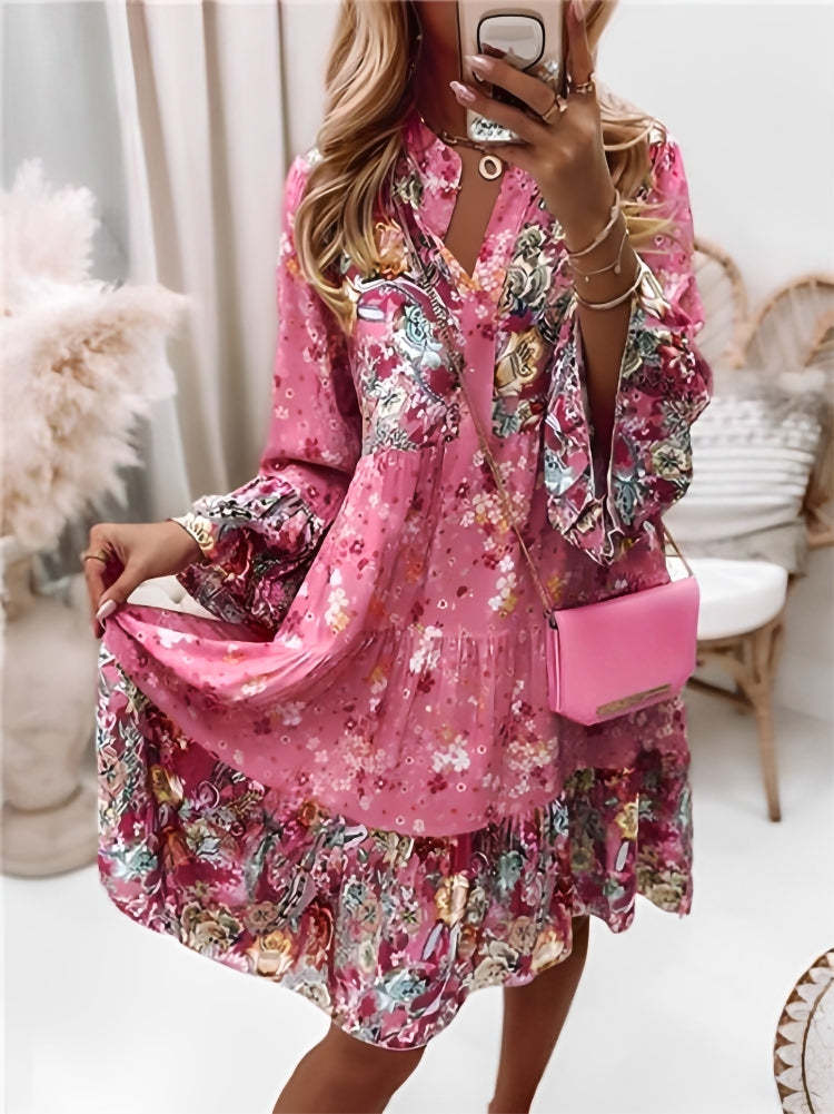 Flower-patterned Summer Dress
