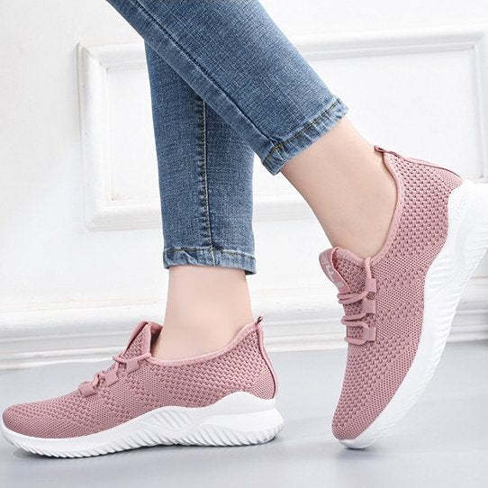 Women Orthopedic Shoes Comfy Elastic Mesh Round Toe Running Sneakers