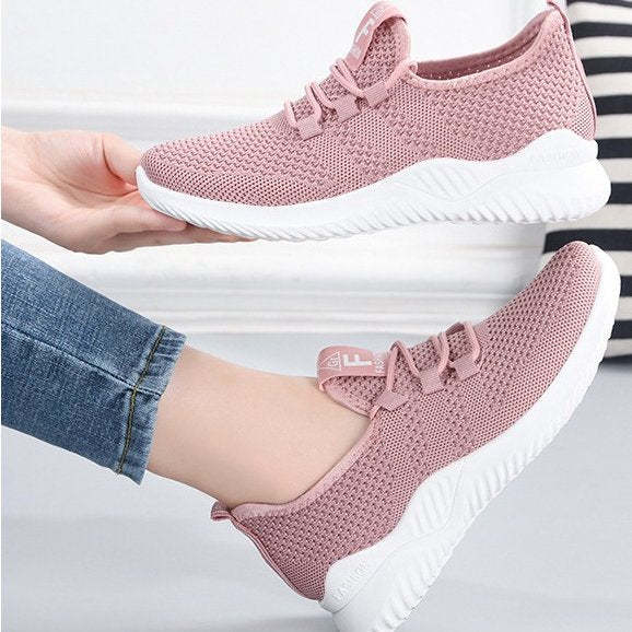 Women Orthopedic Shoes Comfy Elastic Mesh Round Toe Running Sneakers