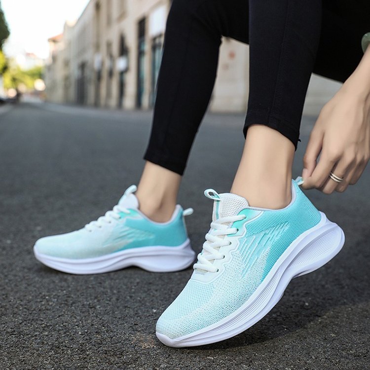 Women Orthopedic Shoes Thick Sole Gradient Colorful Sports Sneakers