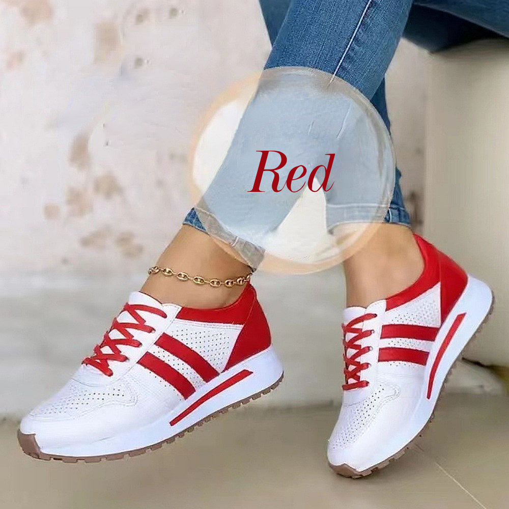 Sporty Orthopedic Shoes Women Breathable Striped Cushioned Sneakers Trendy