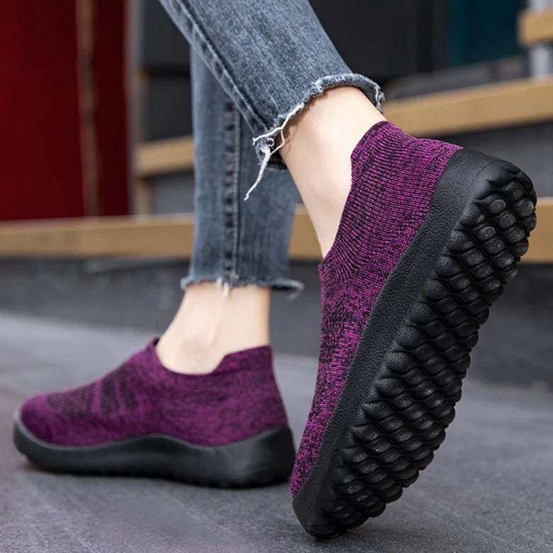 Orthopedic Shoes Women Breathable Wear-resistant Slip-ons Wowen Mesh Elegant Summer
