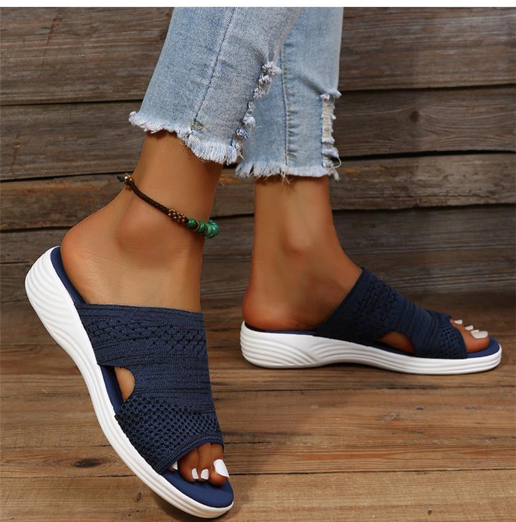 Easy Step Wedge Platform Sandals for Wide Feet