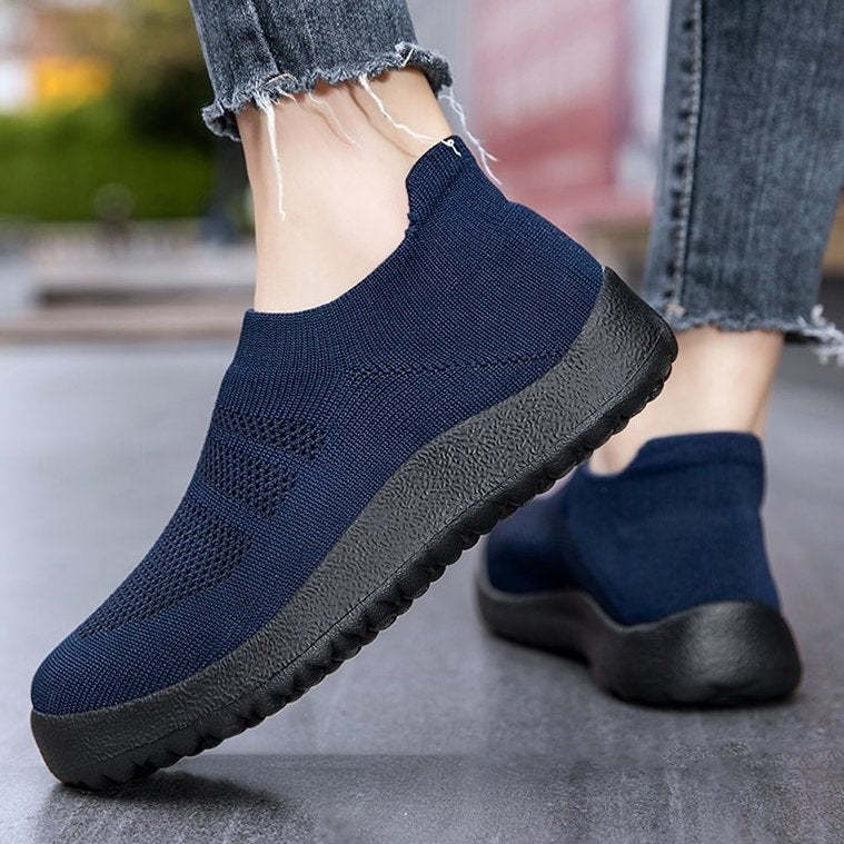 Orthopedic Shoes Women Breathable Wear-resistant Slip-ons Wowen Mesh Elegant Summer