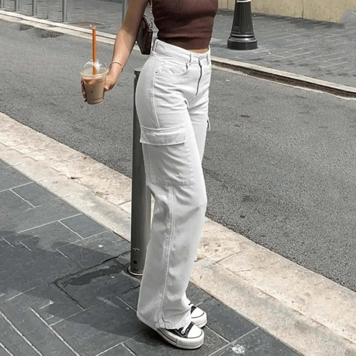 Adjustable Waist Cargo Pants
