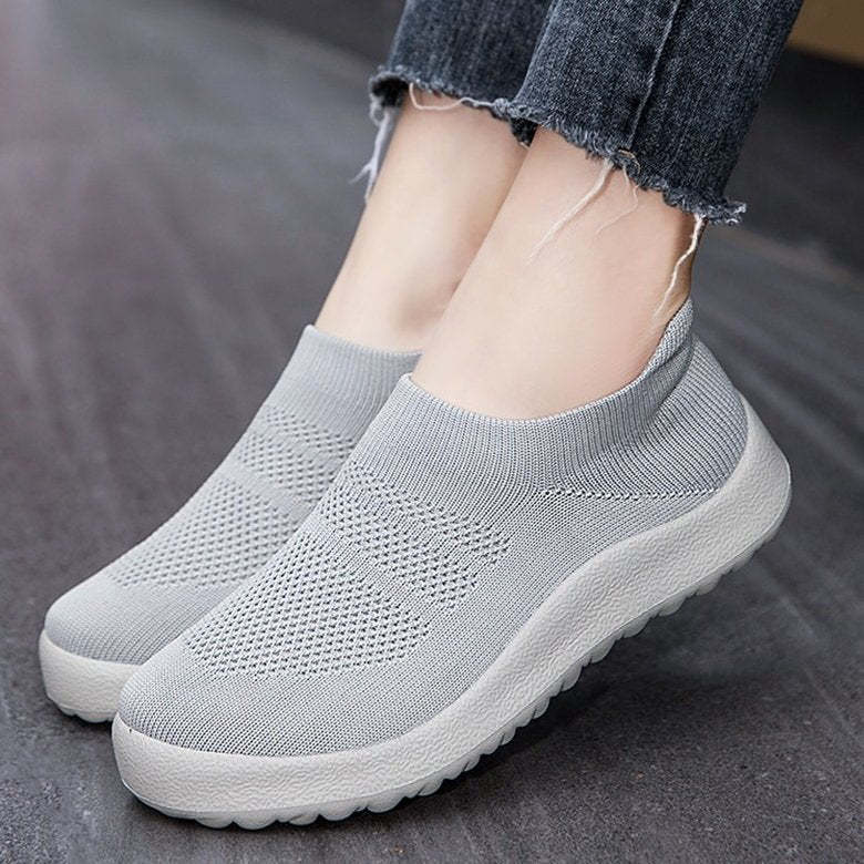 Orthopedic Shoes Women Breathable Wear-resistant Slip-ons Wowen Mesh Elegant Summer