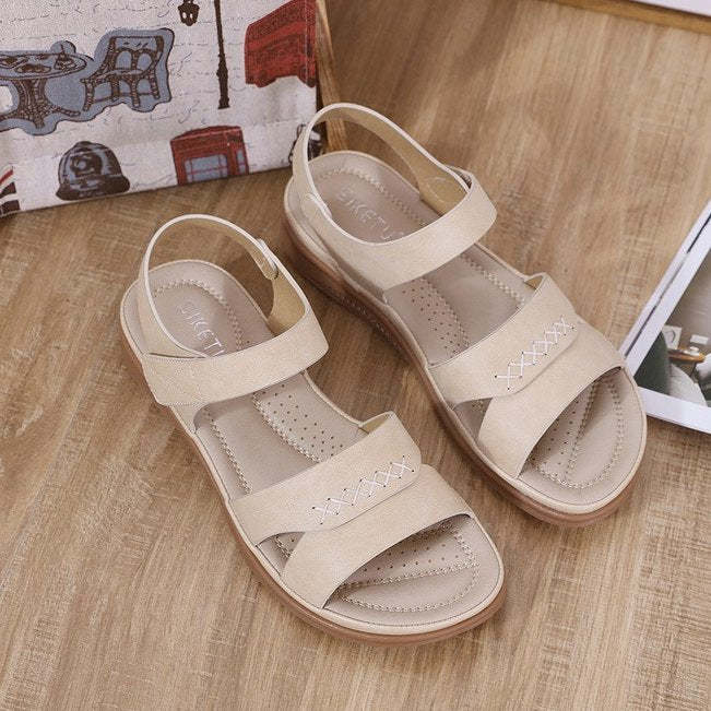 Women Orthopedic Sandals Hook&loop Ankle Strap Arch Support Basic Walking Summer