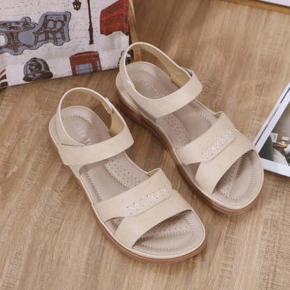 Women Orthopedic Sandals Hook&loop Ankle Strap Arch Support Basic Walking Summer