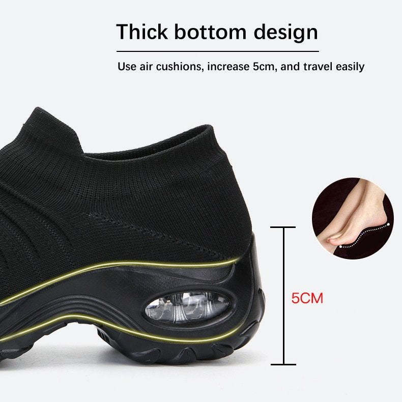 Orthopedic Shoes Women Breathable Slip-on Sneakers Air Cushion Mesh Leisure