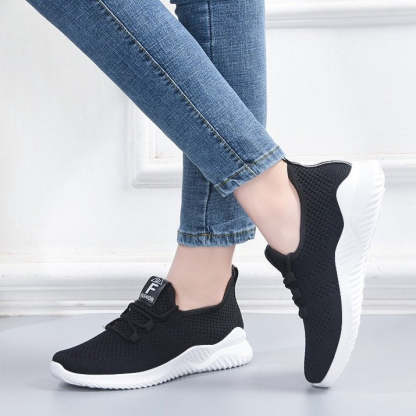 Women Orthopedic Shoes Comfy Elastic Mesh Round Toe Running Sneakers