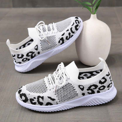 Orthopedic Shoes For Women Leopard Mesh Trendy Summer Sneakers