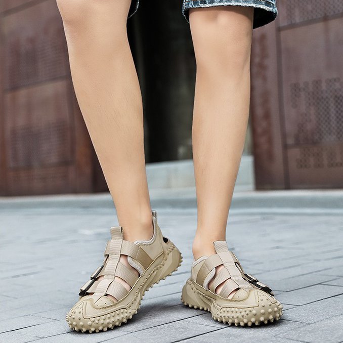 Men Orthopedic Sandals Open Back Anti-collision Round Toe Trendy 2023