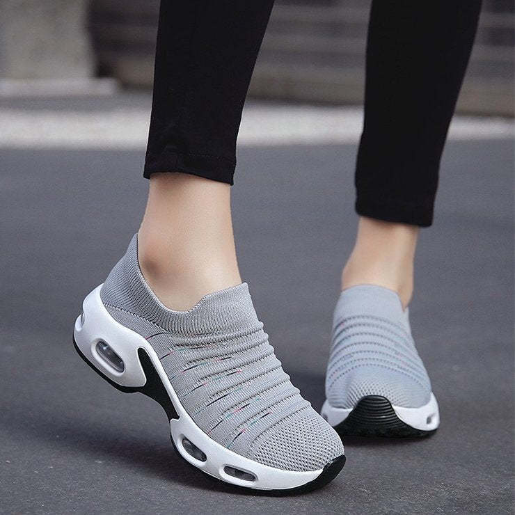 Orthopedic Shoes Women Breathable Slip-on Sneakers Air Cushion Mesh Leisure