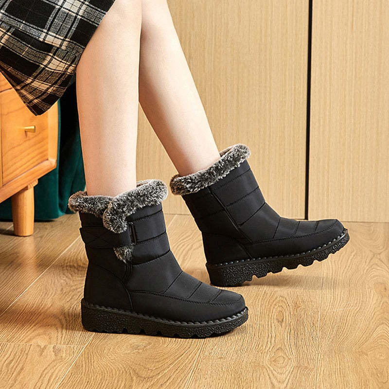 Orthopedic Women Boots Pain Relief Warm WaterProof High Top Boots
