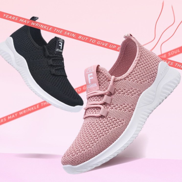 Women Orthopedic Shoes Comfy Elastic Mesh Round Toe Running Sneakers
