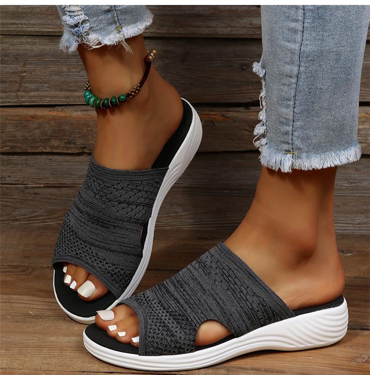 Easy Step Wedge Platform Sandals for Wide Feet