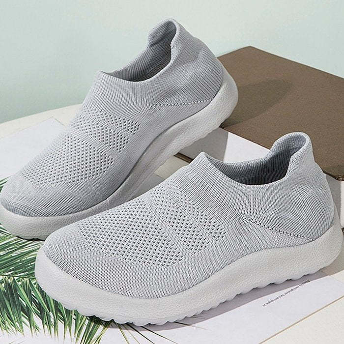 Orthopedic Shoes Women Breathable Wear-resistant Slip-ons Wowen Mesh Elegant Summer