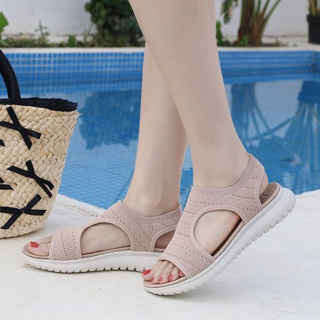 Women Walking Orthopedic Sandals Mesh Hollow Out Trendy Summer Sandals