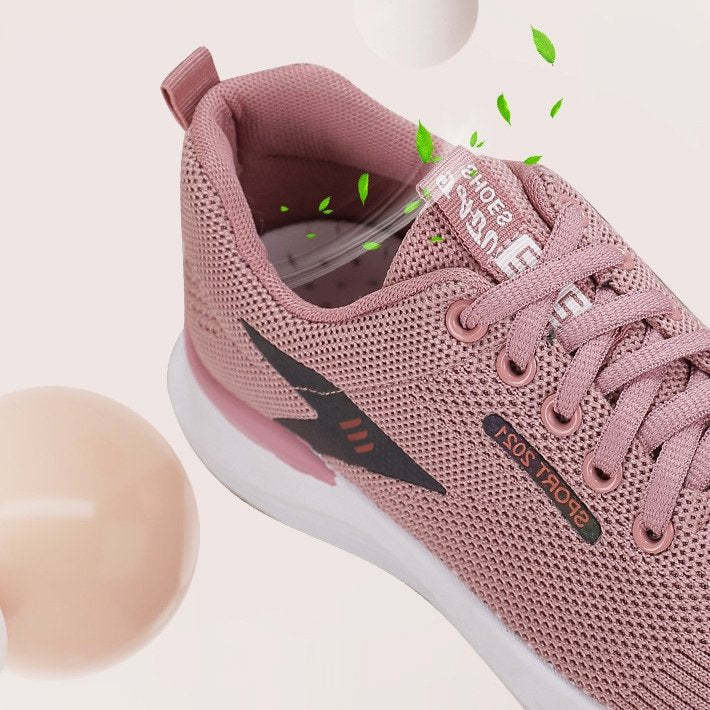 Women Platform Orthopedic Shoes Deodorization Mesh Lace-up Walking Sneakers