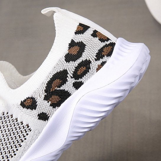 Orthopedic Shoes For Women Leopard Mesh Trendy Summer Sneakers