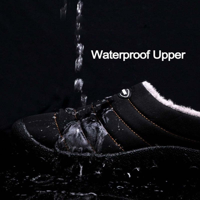 Fur Slippers For Men Waterproof Indoor And Outdoor Winter Slides