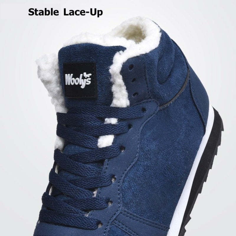 Women Ankle Boots Arch Support Warm Waterpoof Lace-Up AntiSlip