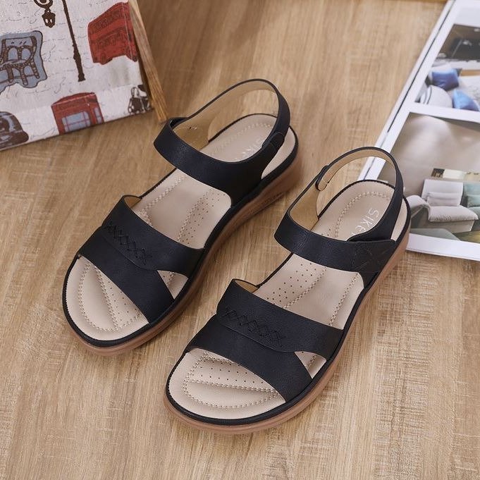 Women Orthopedic Sandals Hook&loop Ankle Strap Arch Support Basic Walking Summer