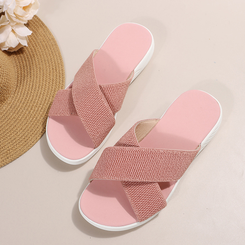 Stretch Orthotic Slide Sandals, Knitted Sports Corrective Sandals