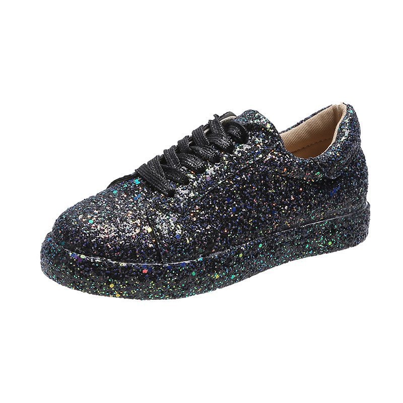 Fashion Glitter Rhinestone Sneakers Women's Shiny Casual Shoes