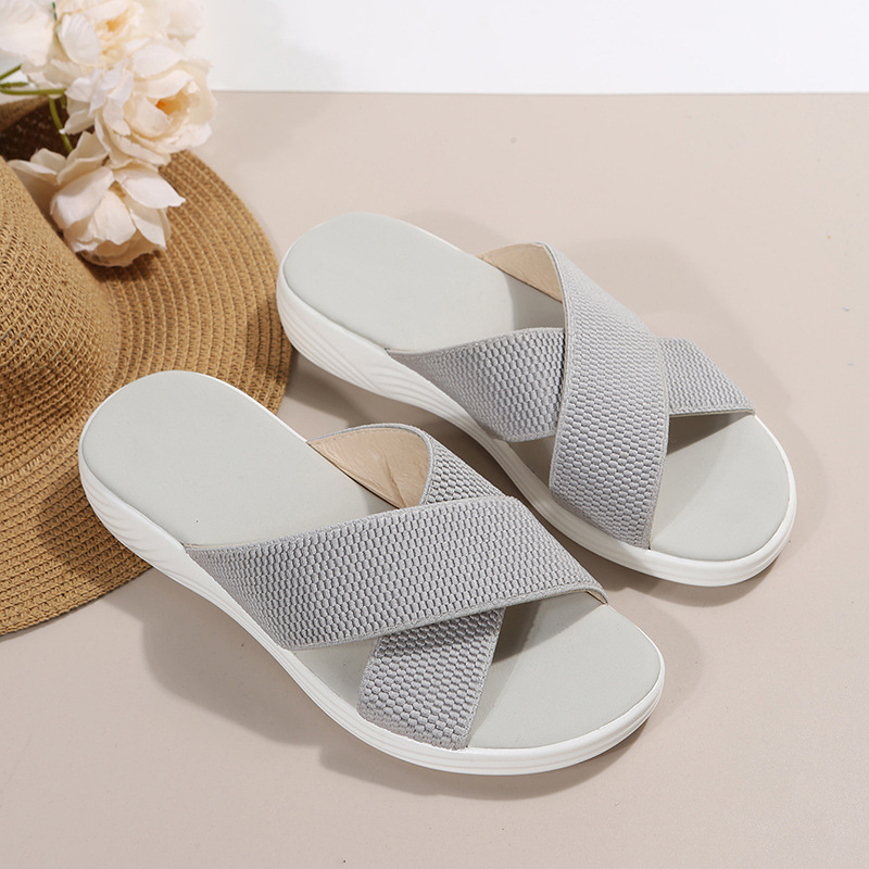 Stretch Orthotic Slide Sandals, Knitted Sports Corrective Sandals