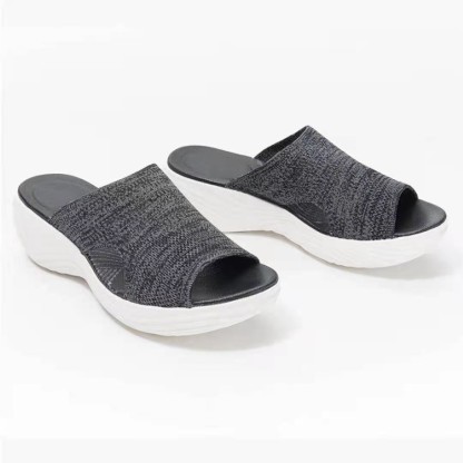 Upgraded Stretch Orthotic Slide Sandals, Knitted Sports Corrective Sandal