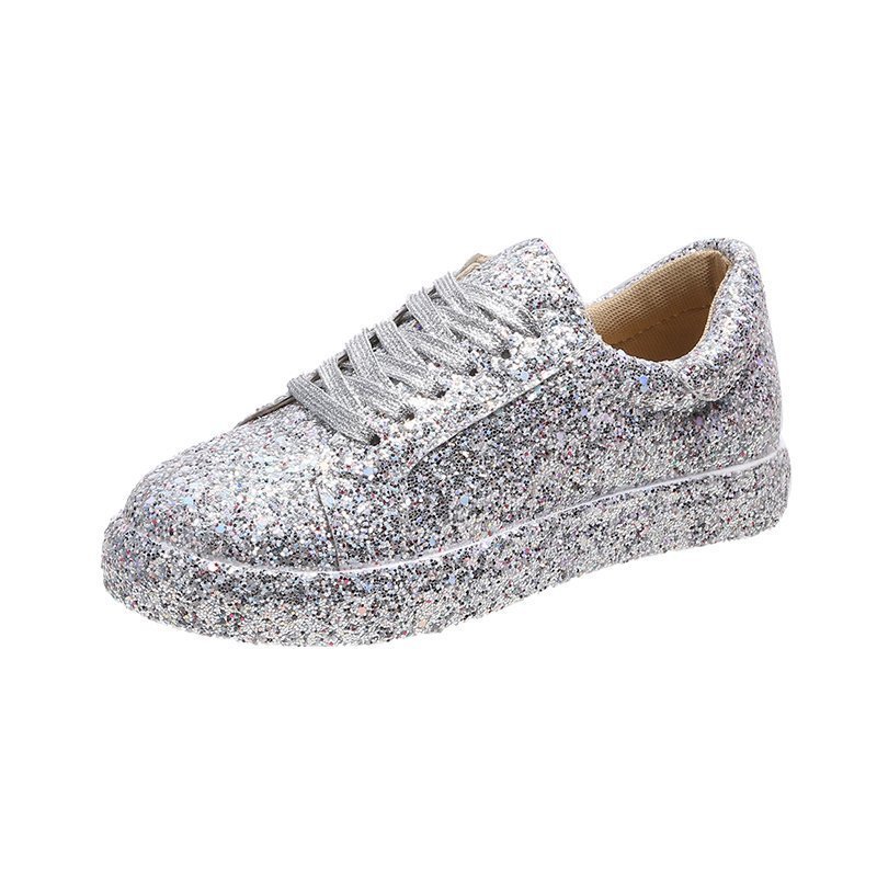 Fashion Glitter Rhinestone Sneakers Women's Shiny Casual Shoes