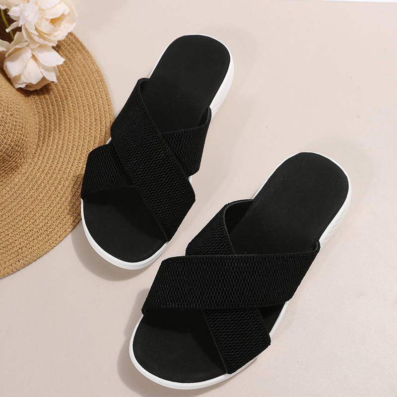 Stretch Orthotic Slide Sandals, Knitted Sports Corrective Sandals
