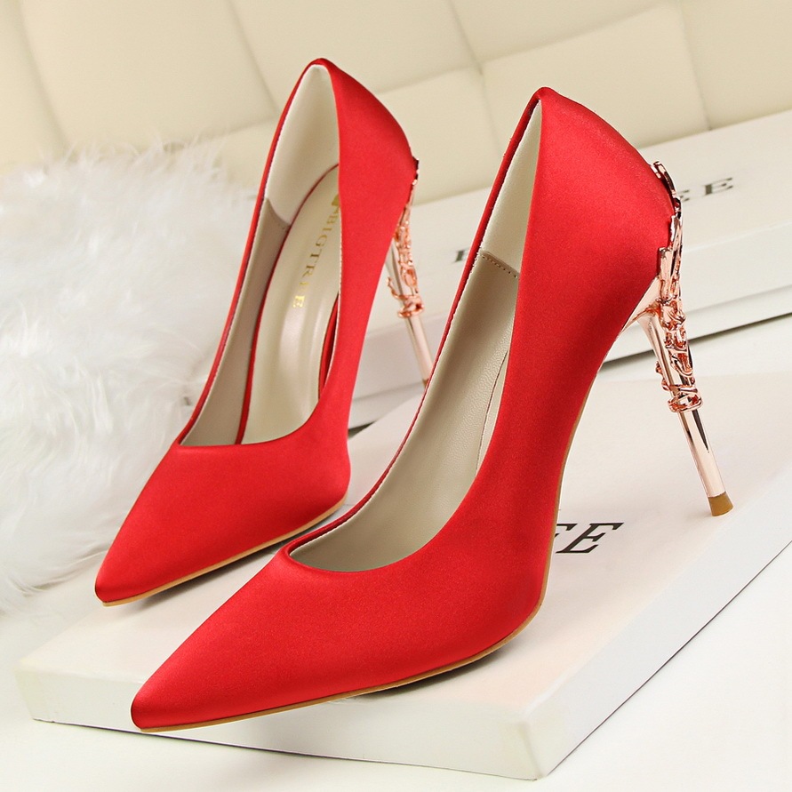 High-heeled Women's Autumn Satin Women's Shoes