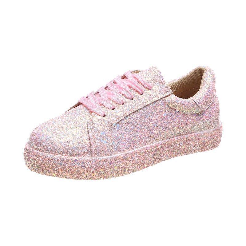 Fashion Glitter Rhinestone Sneakers Women's Shiny Casual Shoes
